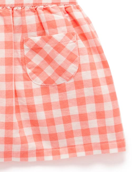 Purebaby Gingham Pinnie Dress In Multi