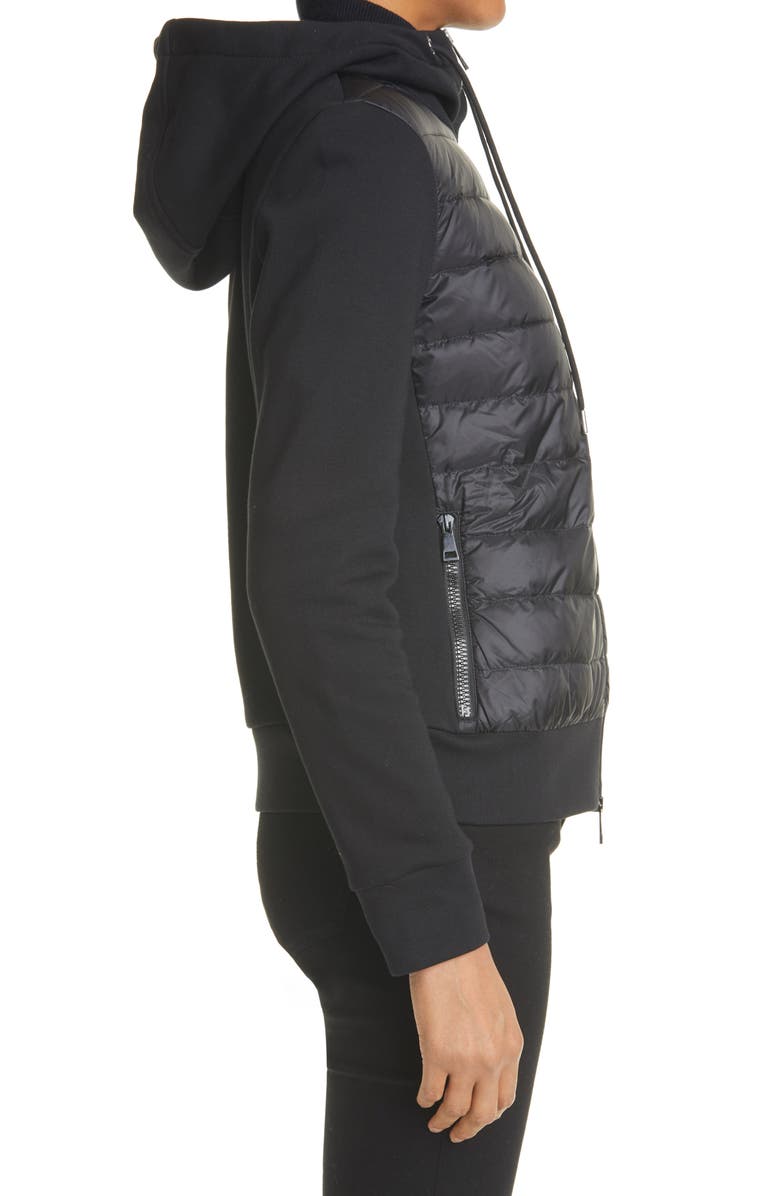 Moncler Quilted Down Hoodie, Alternate, color, Black