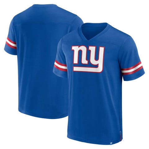 Men's Fanatics Branded  Royal New York Giants Jersey Tackle V-Neck T-Shirt