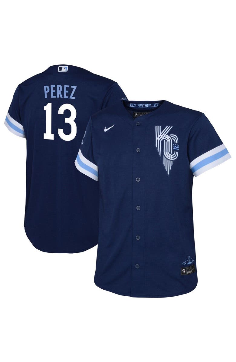 Nike Toddler Nike Salvador Perez Navy Kansas City Royals City Connect Replica Player Jersey, Main, color, Navy