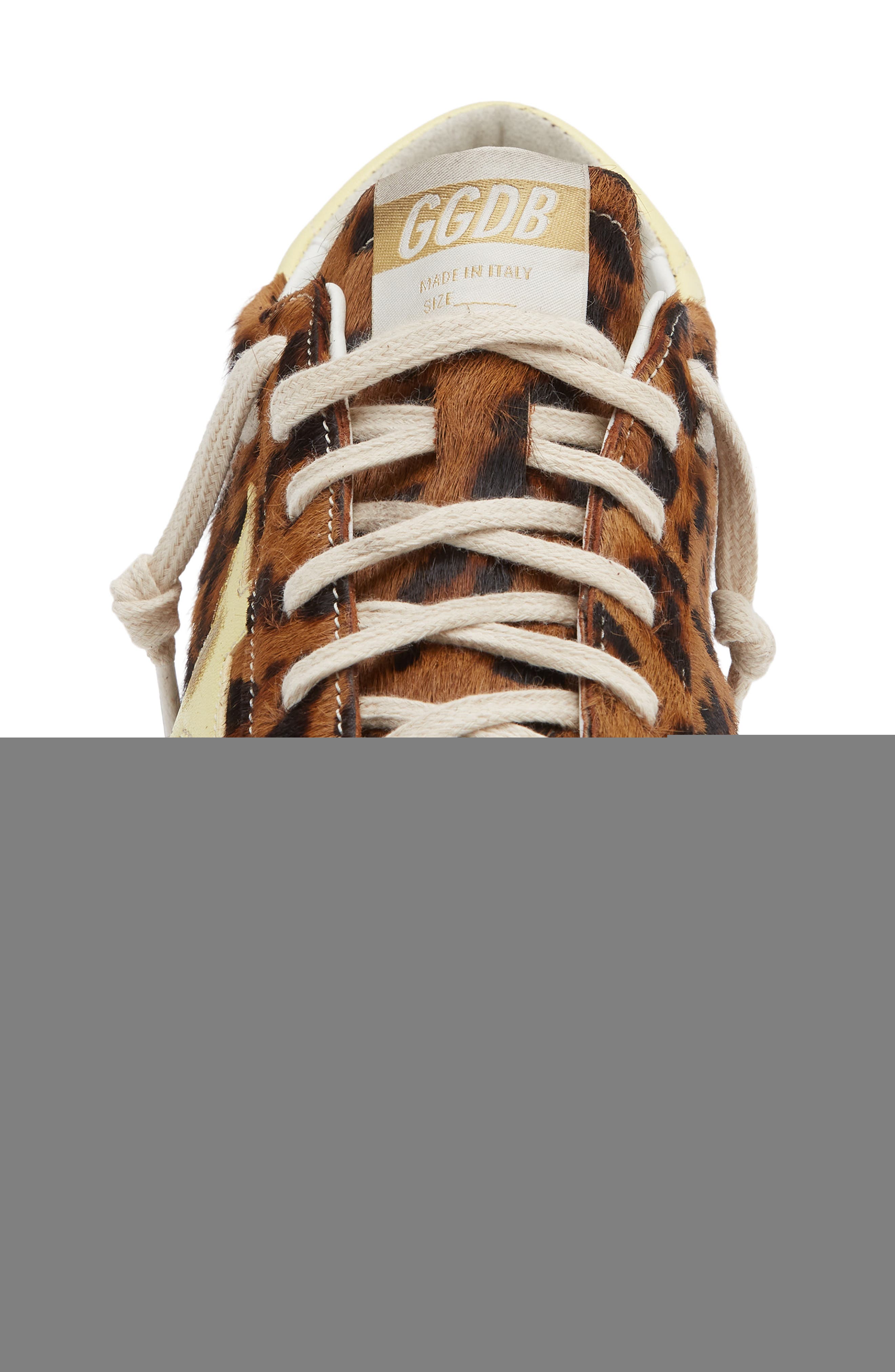 Golden Goose Super Star Genuine Calf Hair Sneaker, Alternate, color, Leopard/ Pale Yellow