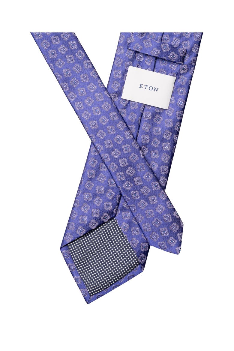 Medallion Silk Tie, Alternate, color, MEDIUM PURPLE