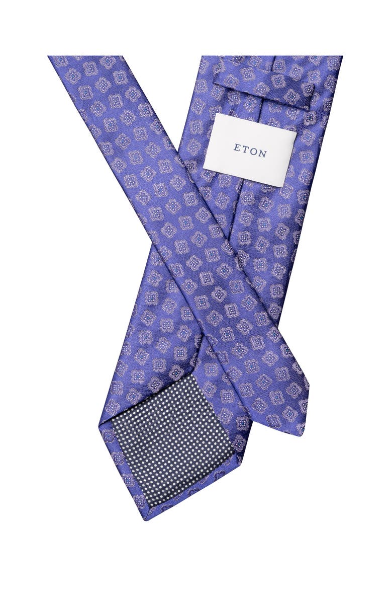 Eton Medallion Silk Tie, Alternate, color, Medium Purple