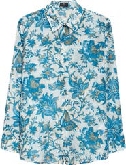 Etro Floral Paisley Cotton & Silk Button-Up Shirt