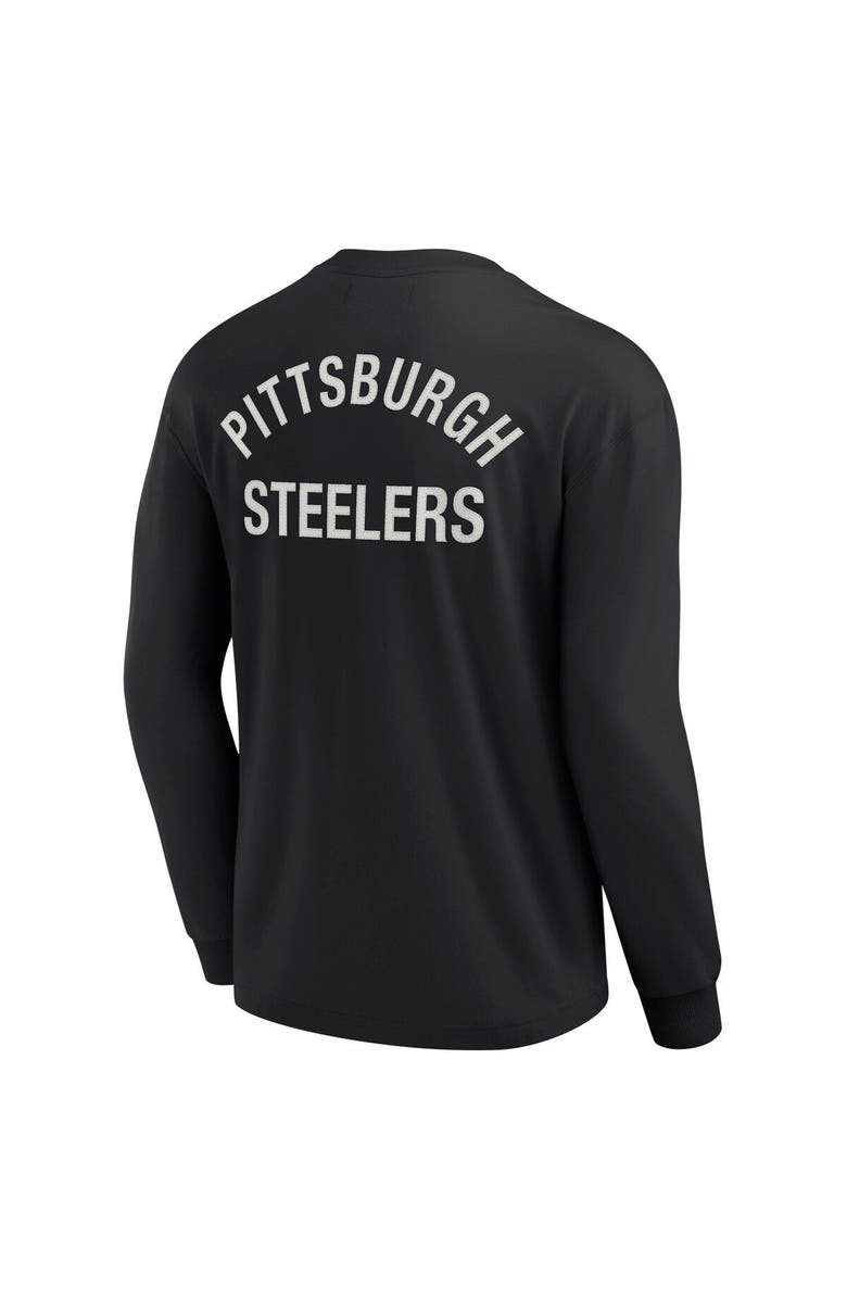 Fanatics Signature Unisex Fanatics Signature Black Pittsburgh Steelers Elements Super Soft Long Sleeve T-Shirt, Alternate, color, 