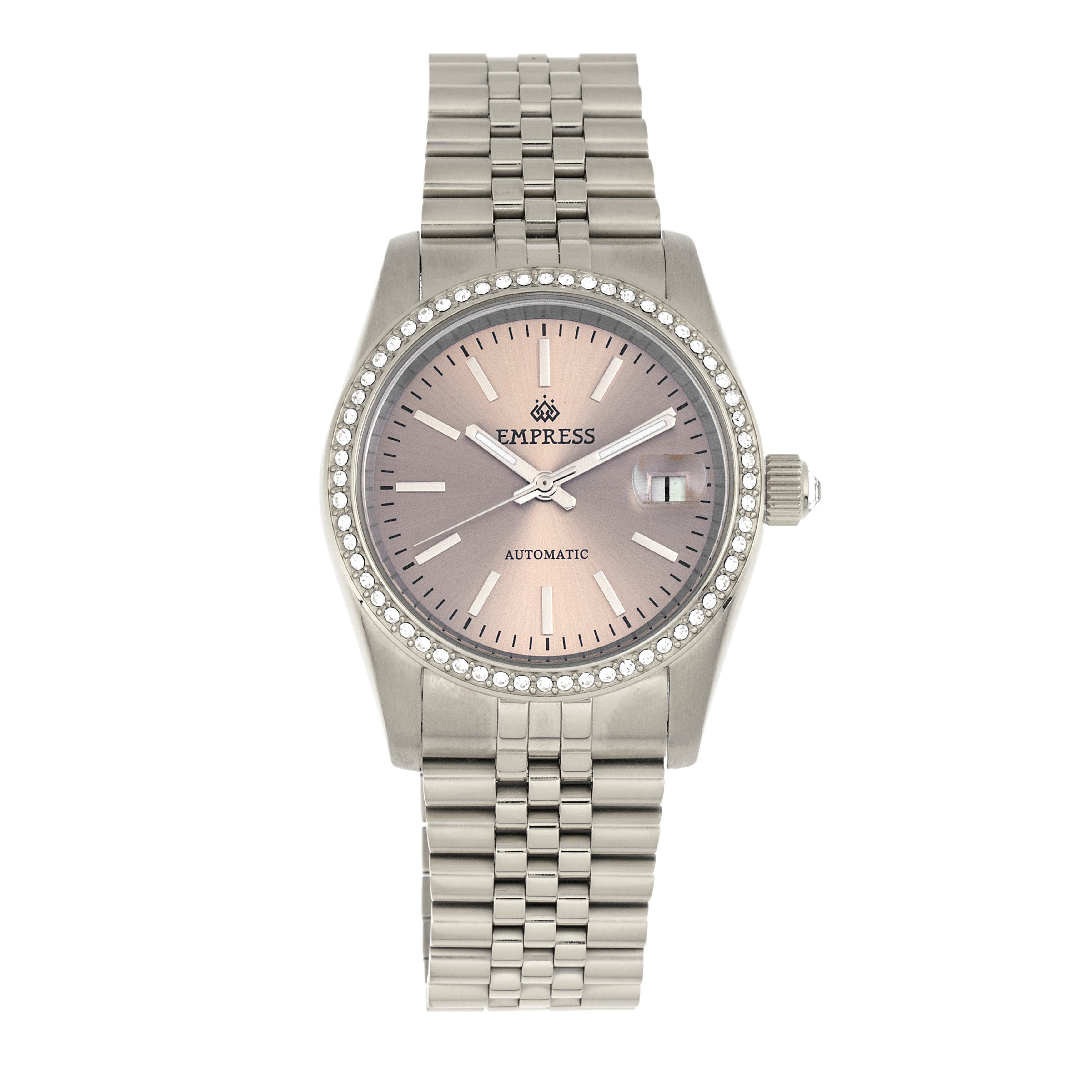 Empress Constance Automatic Bracelet Watch with Date in Grey 