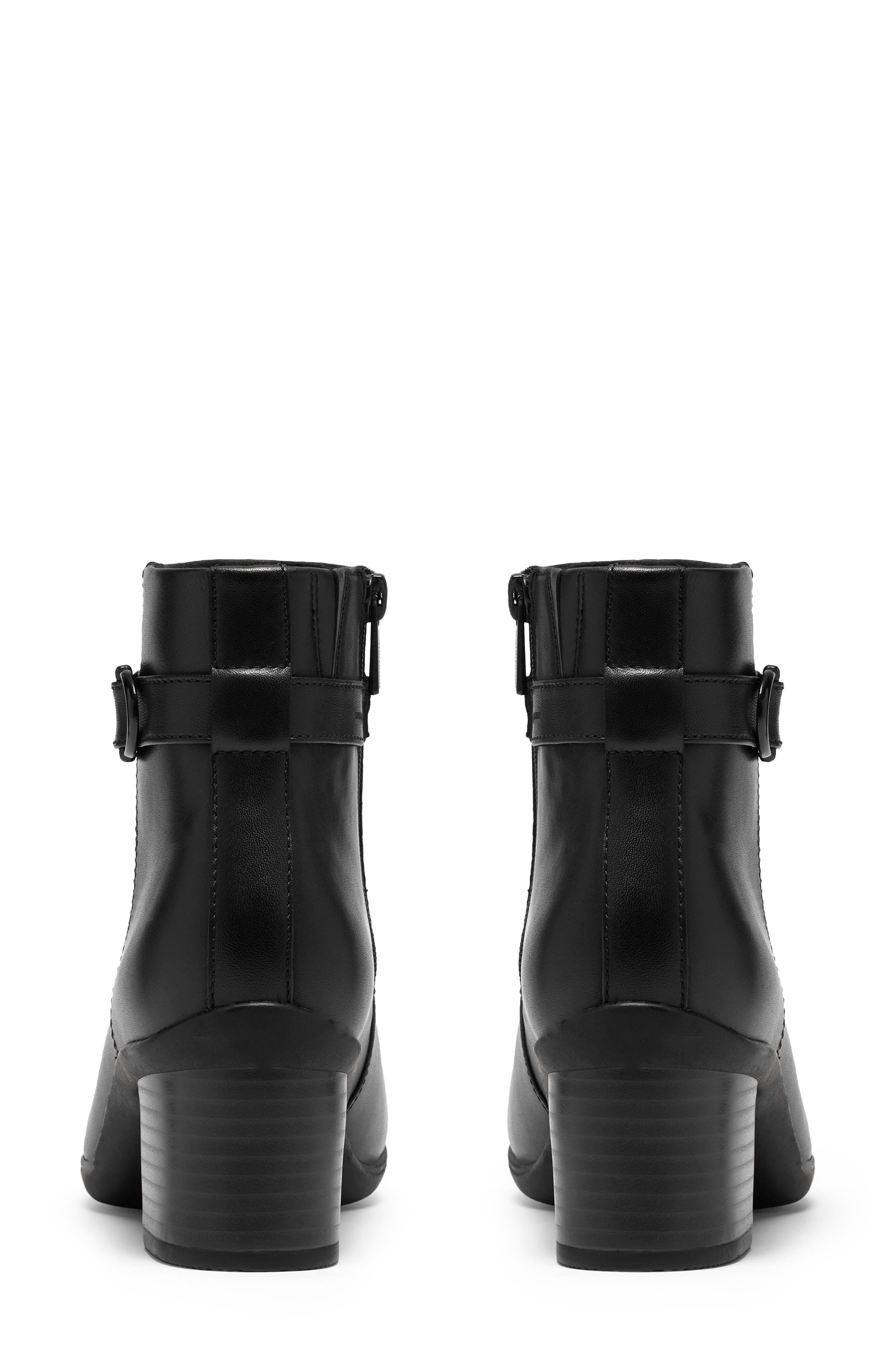 Shaya Style Waterproof Leather Bootie, Alternate, color, BLACK WATERPROOF