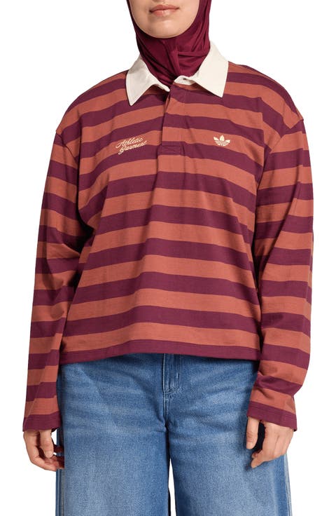 Athletic Department Stripe Oversize Rugby Shirt