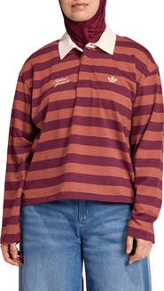 adidas Originals Athletic Department Stripe Oversize Rugby Shirt