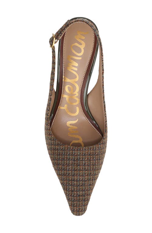Sam Edelman Bianka Slingback Pointed Toe Pump In Brown