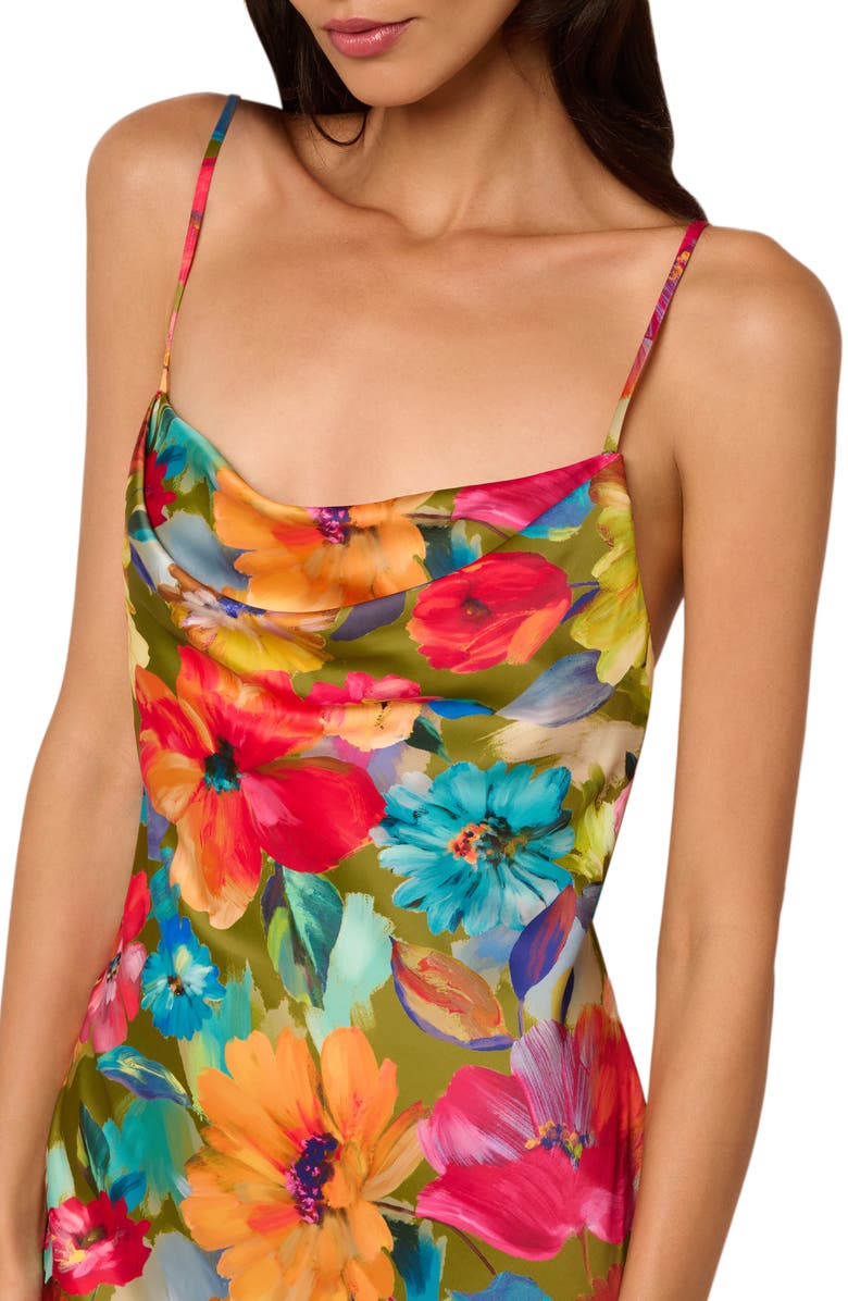 LIV FOSTER Yara Floral Satin Gown, Alternate, color, 