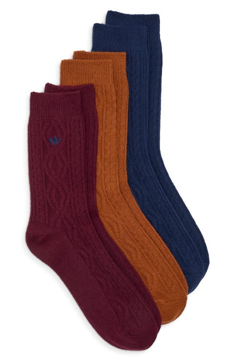 Originals 3-Pack Cable Knit Crew Socks