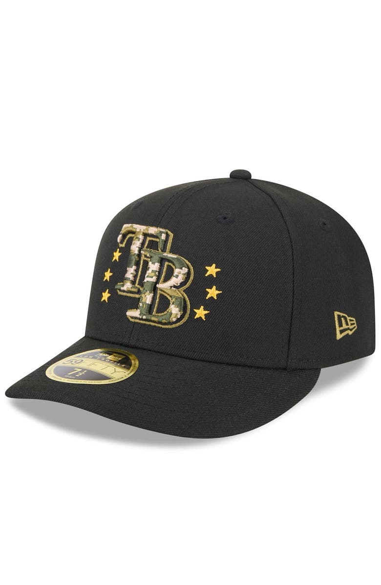 New Era Men's New Era Black Tampa Bay Rays 2024 Armed Forces Day Low Profile 59FIFTY Fitted Hat, Alternate, color, Black