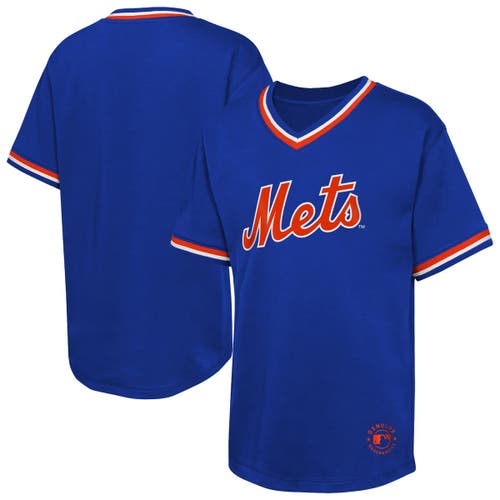 Outerstuff Kids'  Youth Royal New York Mets Relief Pitcher V-neck T-shirt In Blue
