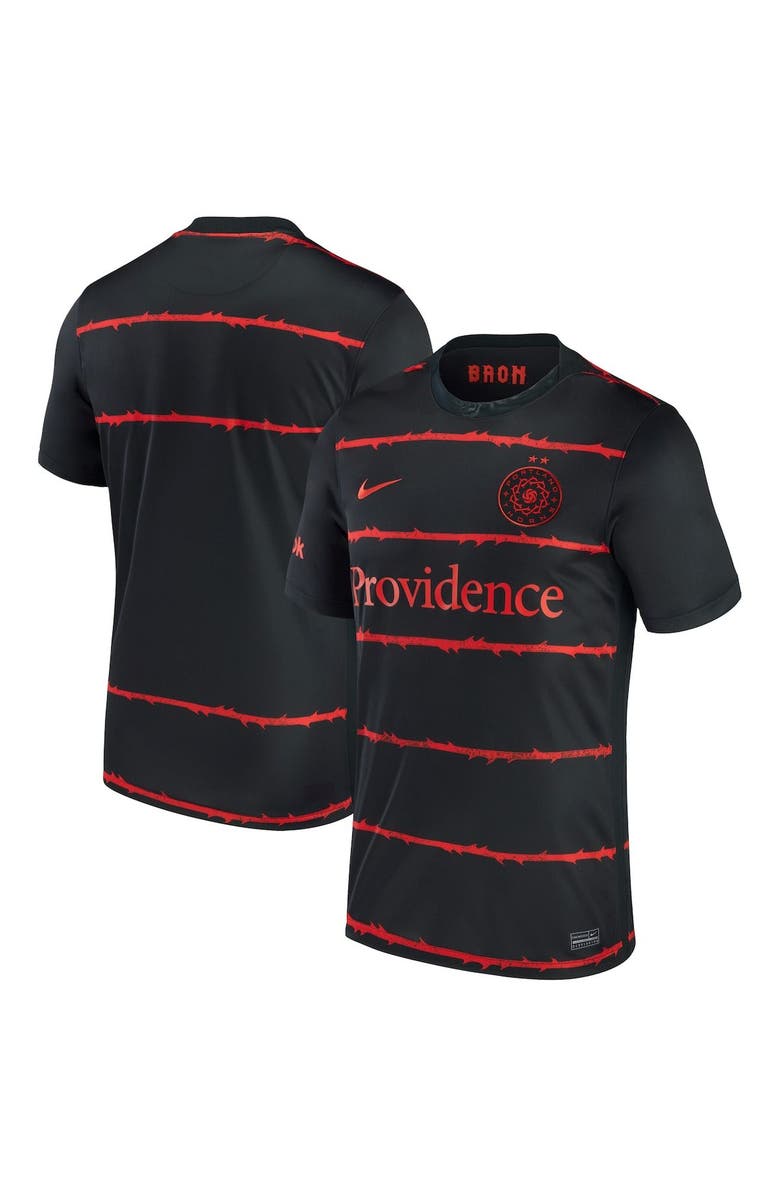Nike Men's Nike Black Portland Thorns FC 2021/22 Away Replica Jersey, Alternate, color,