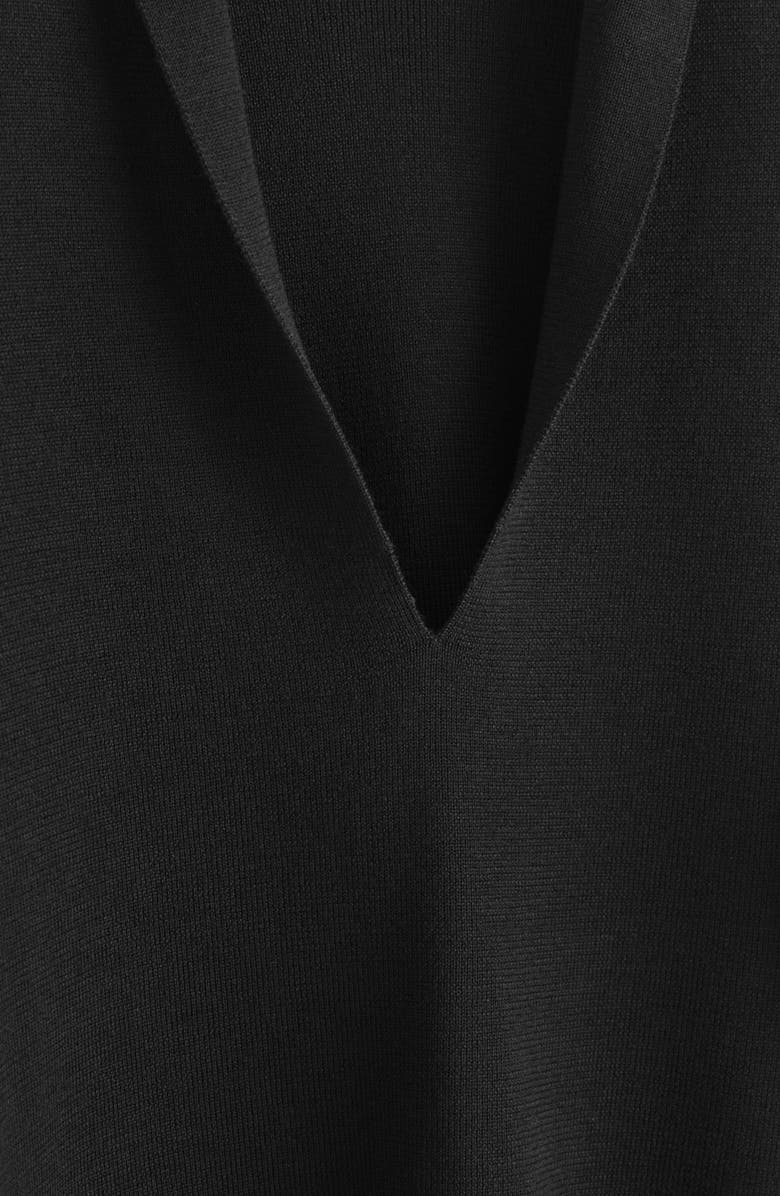 COS Shawl Collar Merino Wool Sweater, Alternate, color, Black Dark