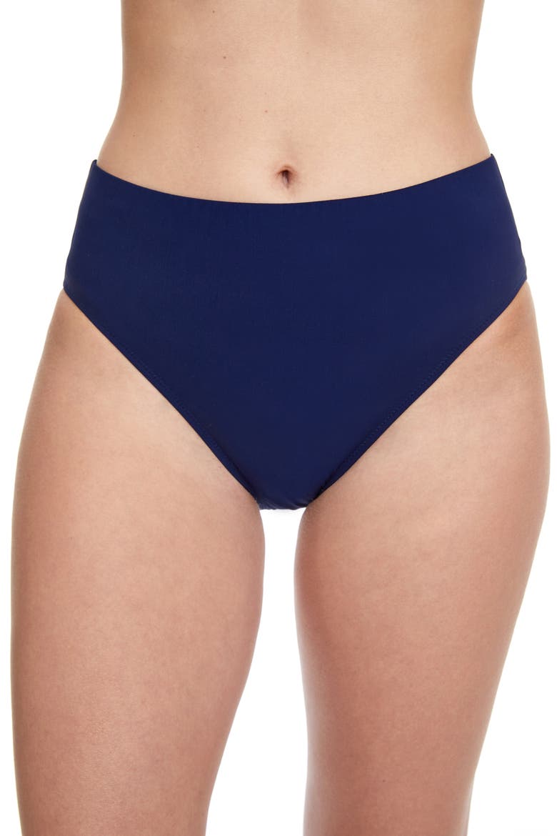 Tutti Frutti Mid Waist Swim Bottom, Main, color, NAVY