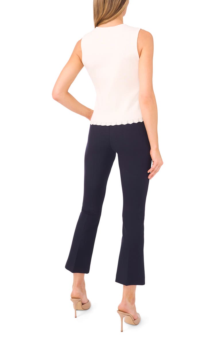 Ted Baker Scallop Hem Sleeveless Sweater, Alternate, color, Vanilla Ice