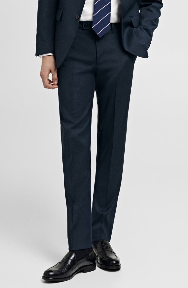 MANGO Milan Slim Fit Suit Pants, Main, color, Dark Navy