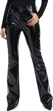 Good American Good Classic Faux Leather Bootcut Pants