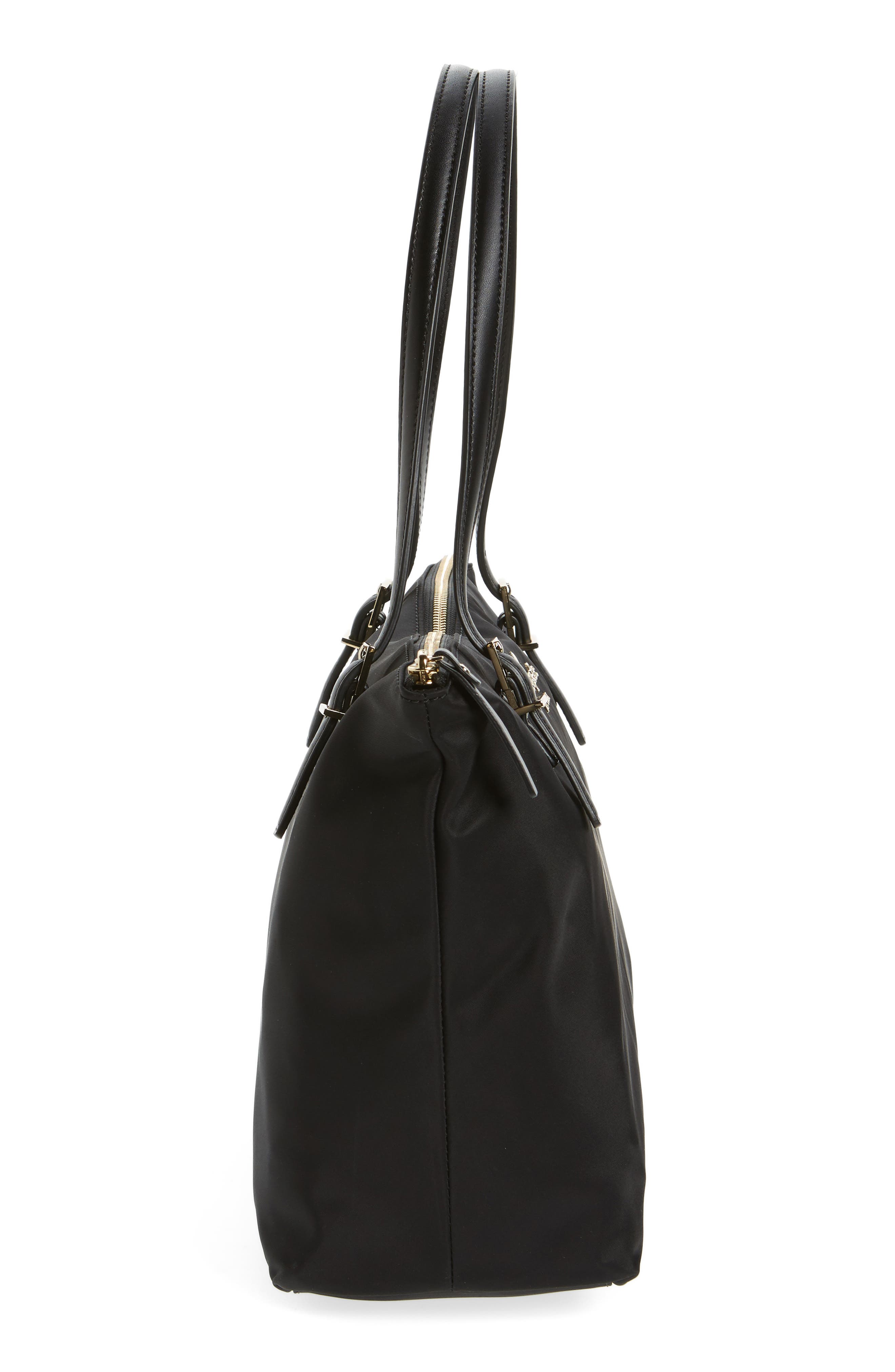 watson lane small maya nylon tote, Alternate, color, BLACK