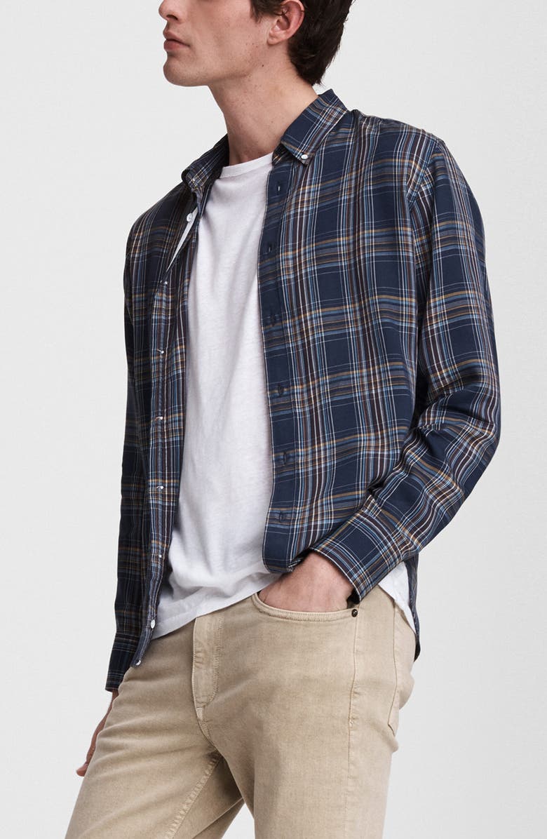 rag & bone Fit 2 Tomlin Plaid Button-Down Shirt, Alternate, color, 