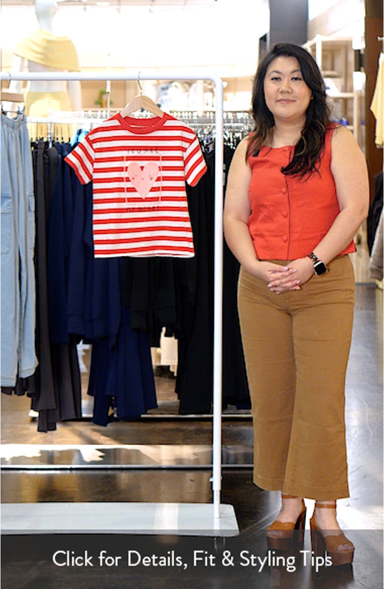 Kids' Stripe Heart Cotton T-Shirt, sales video thumbnail