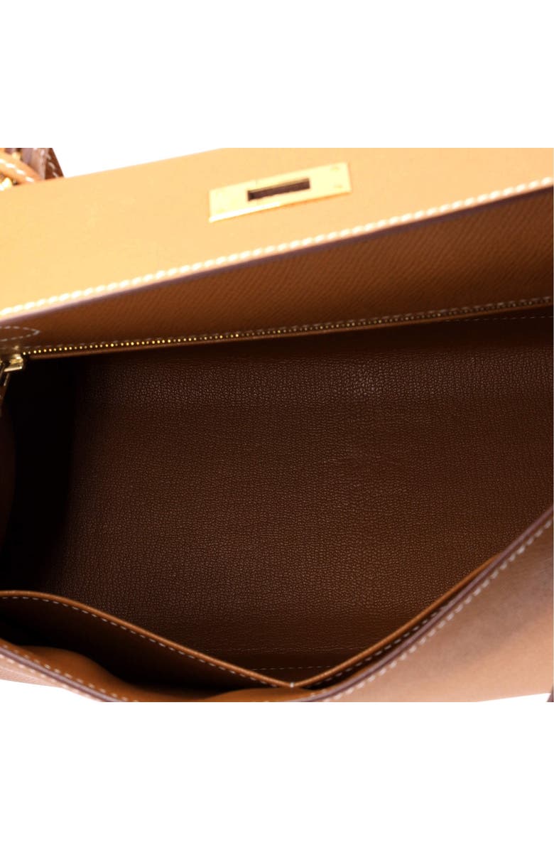 Pre-Owned Hermes Kelly Handbag Brown Epsom with Gold Hardware 28, Alternate, color,