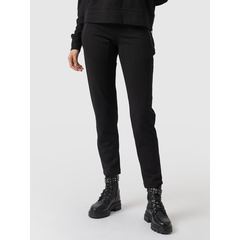 Saint + Sofia Finsbury Zip Pant In Black