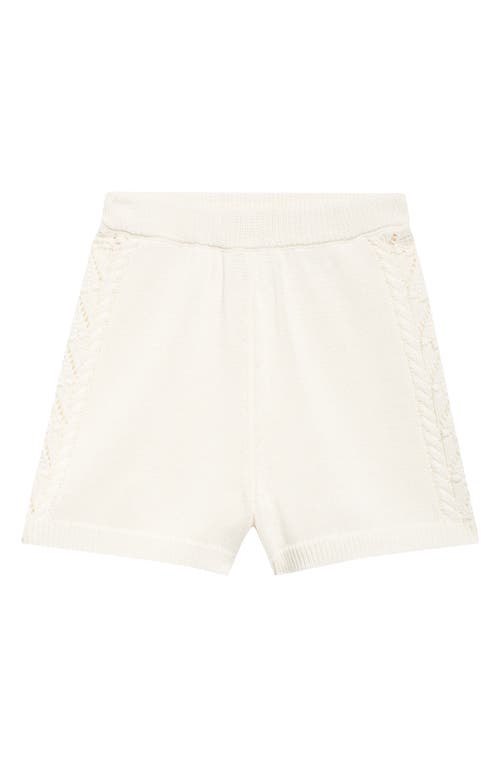 Loulou De Saison Cotton Crochet Shorts In White