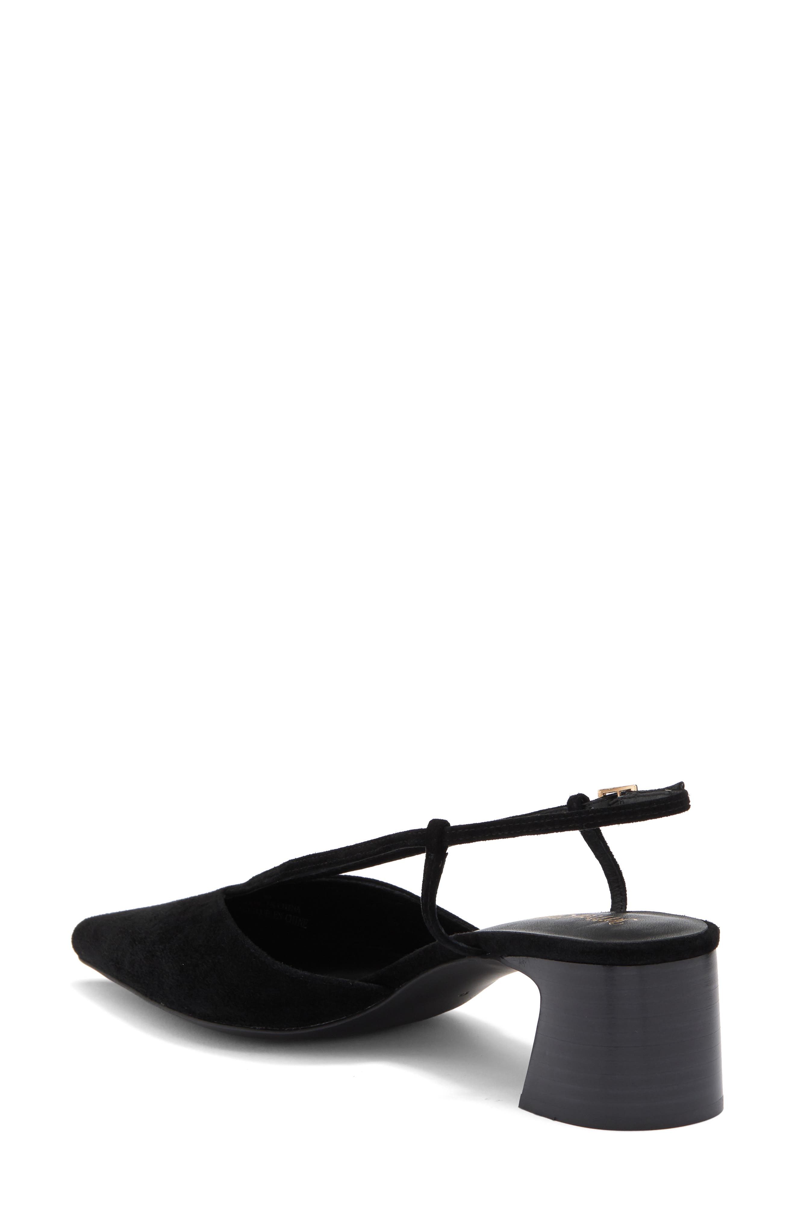 Jeffrey Campbell Annemarie Slingback Pointed Toe Pump, Alternate, color, Black Suede