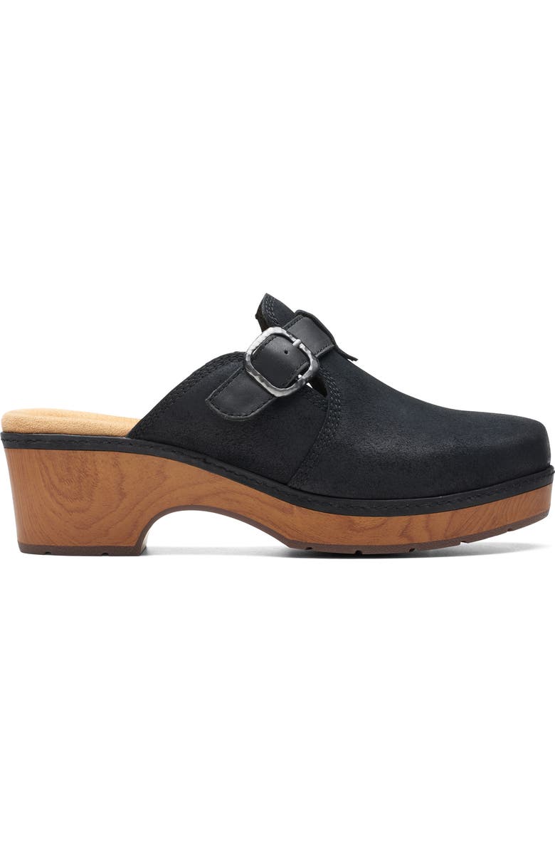 Clarks<sup>®</sup> Paizlee Nora Clog - Wide Width Available, Alternate, color, Black Suede