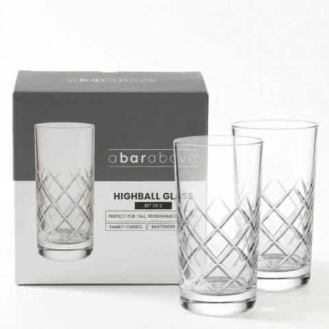 Diamond Cut Highball Glass