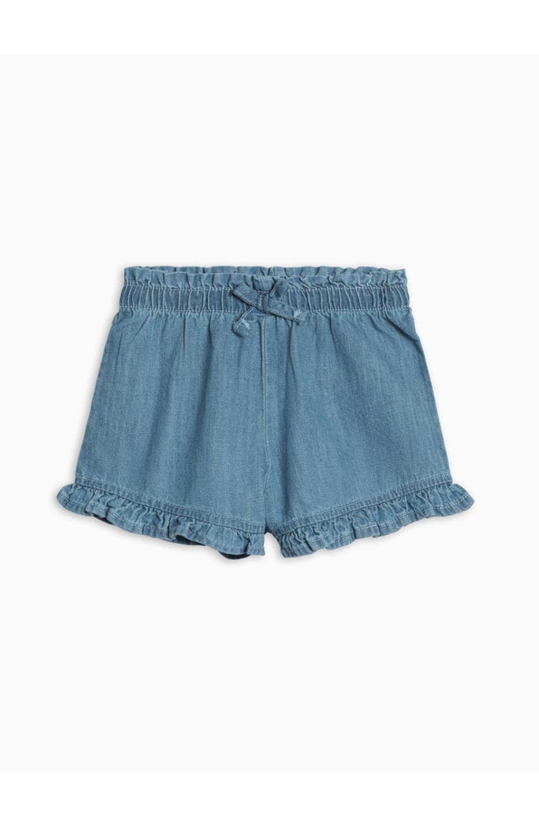 KENDI by Colored Organics Organic Ruffle Waist Chambray Short, Alternate, color, Chambray