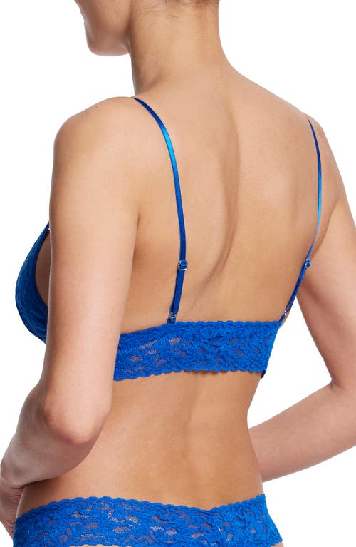 Hanky Panky Signature Lace Padded Triangle Bralette In Blue