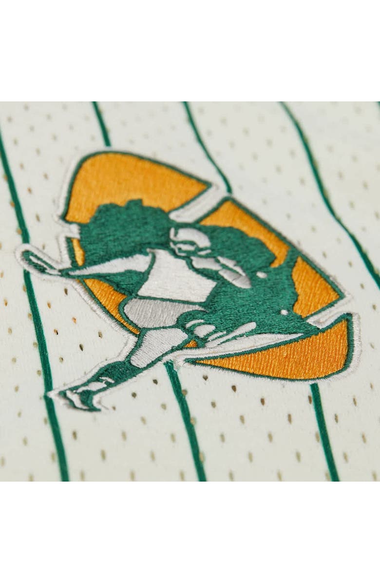 Mitchell & Ness Men's Mitchell & Ness  Cream Green Bay Packers Vintage Logo Final Seconds Full-Button Mesh Top, Alternate, color, 