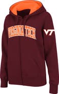 COLOSSEUM Women's Stadium Athletic Maroon Virginia Tech Hokies Arched Name Full-Zip Hoodie