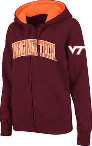 COLOSSEUM Women's Stadium Athletic Maroon Virginia Tech Hokies Arched Name Full-Zip Hoodie