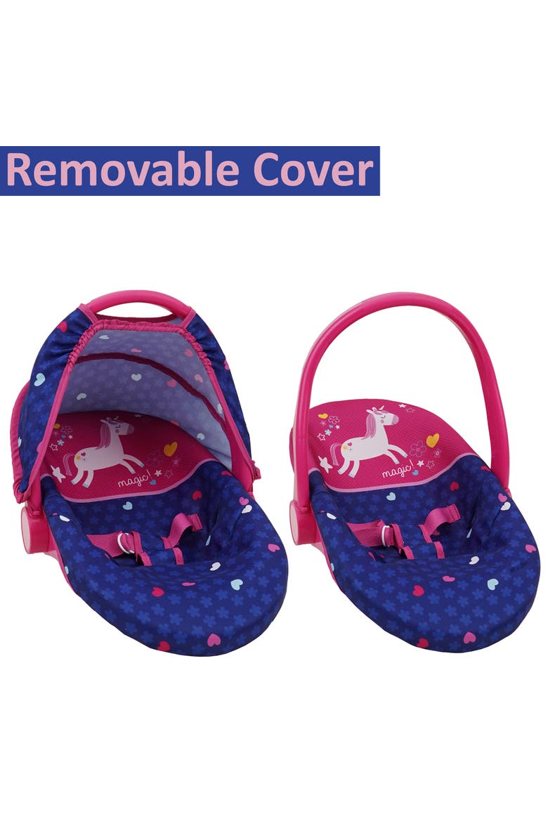 509 Unicorn Baby Doll 3In1 Car Seat, Alternate, color, Multicolored