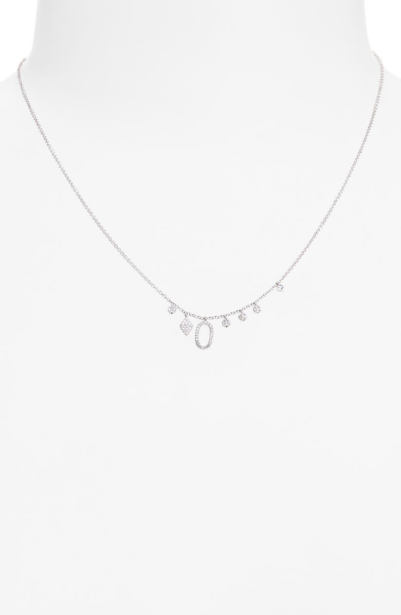 Meira T Diamond Charm Necklace, Alternate, color,