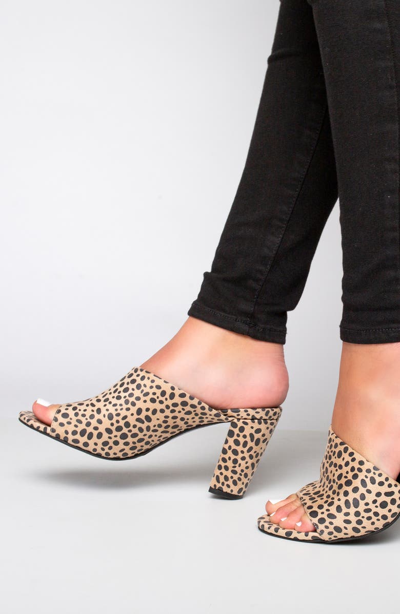 Journee Collection Allea Block Heel Mule - Wide Width, Alternate, color, Grey