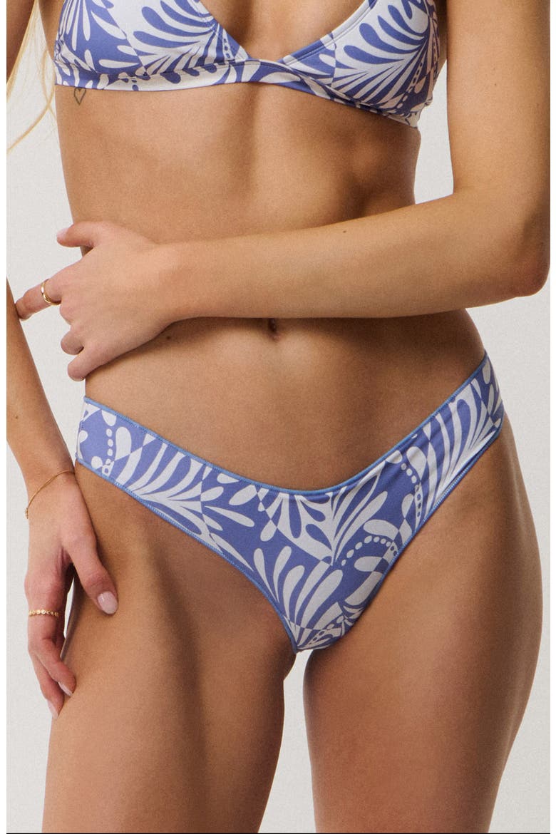 Party Wave Hipster Bikini Bottoms, Main, color, WHITE/BLUE