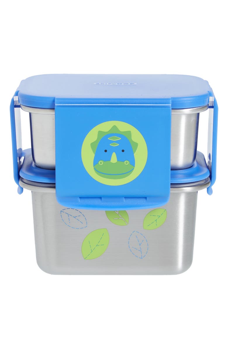 Skip Hop Zoo Dino Stainless Steel Lunch Kit, Main, color, 