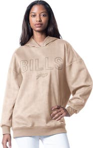 G-III 4HER BY CARL BANKS Women's G-III 4Her by Carl Banks  Cream Buffalo Bills Best Hitter Oversized Tunic Pullover Hoodie