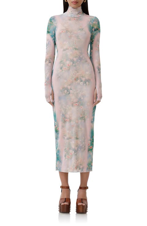 Shailene Long Sleeve Mesh Dress