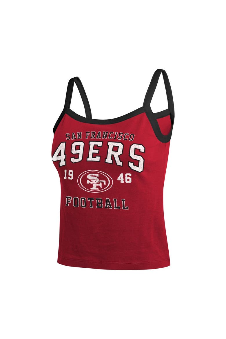 Women's WEAR by Erin Andrews  Scarlet San Francisco 49ers Colorblock Tank Top, Alternate, color, Scarlet