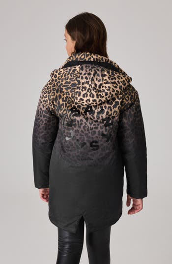 smALLSAINTS by ALLSAINTS Kids' Leopard Mac Hooded Coat smALLSAINTS by ALLSAINTS Kids' Leopard Mac Hooded Coat