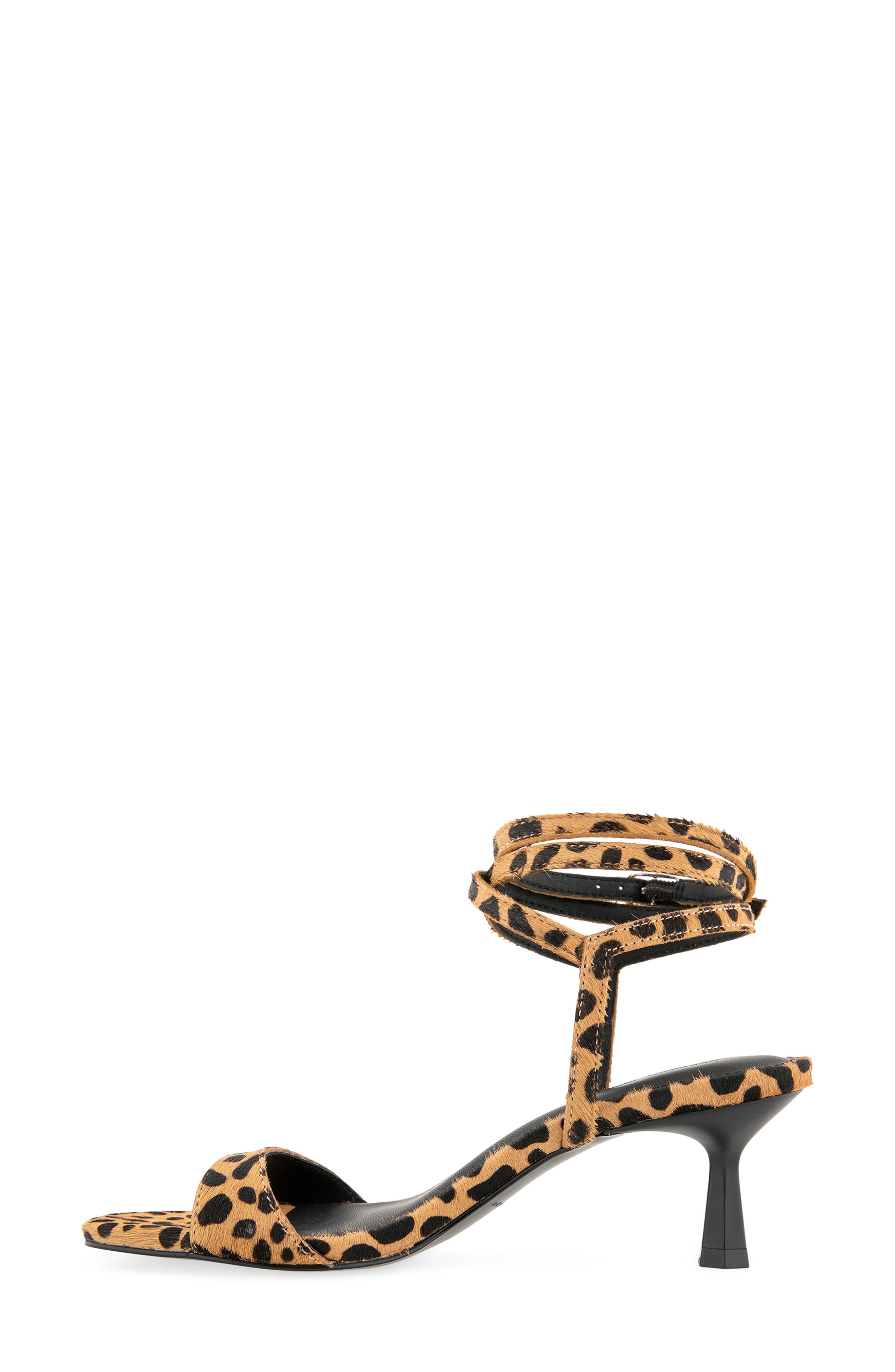 Camila Genuine Calf Hair Sandal, Alternate, color, LEOPARD
