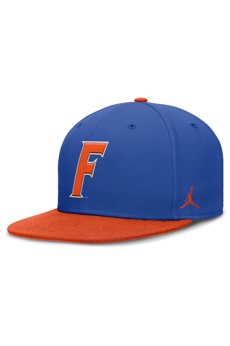 Men's Jordan Brand Royal/Orange Florida Gators Two-Tone Primetime Performance Fitted Hat, Alternate, color, Royal