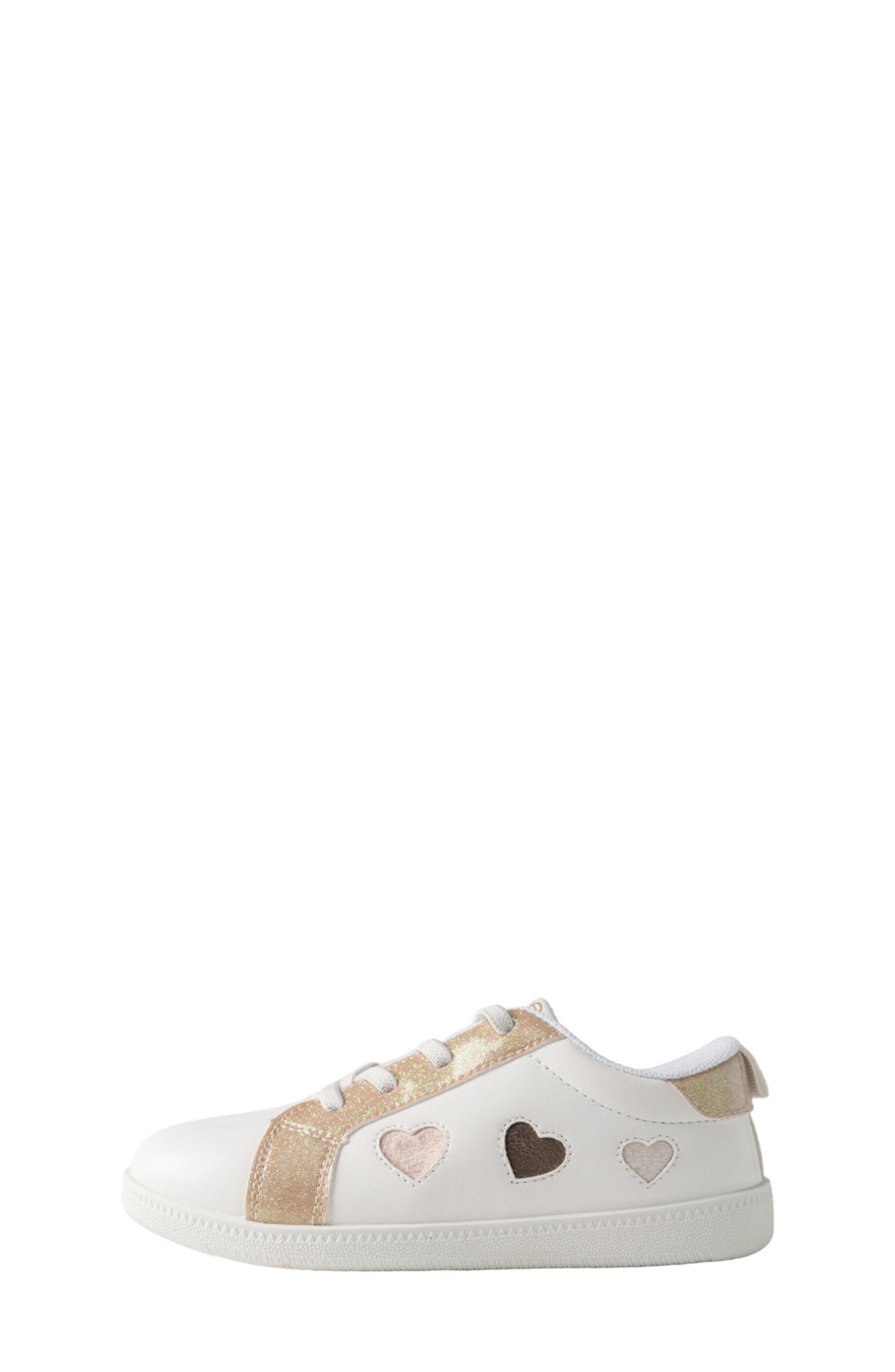 Kids' Heart Sneaker, Alternate, color, WHITE